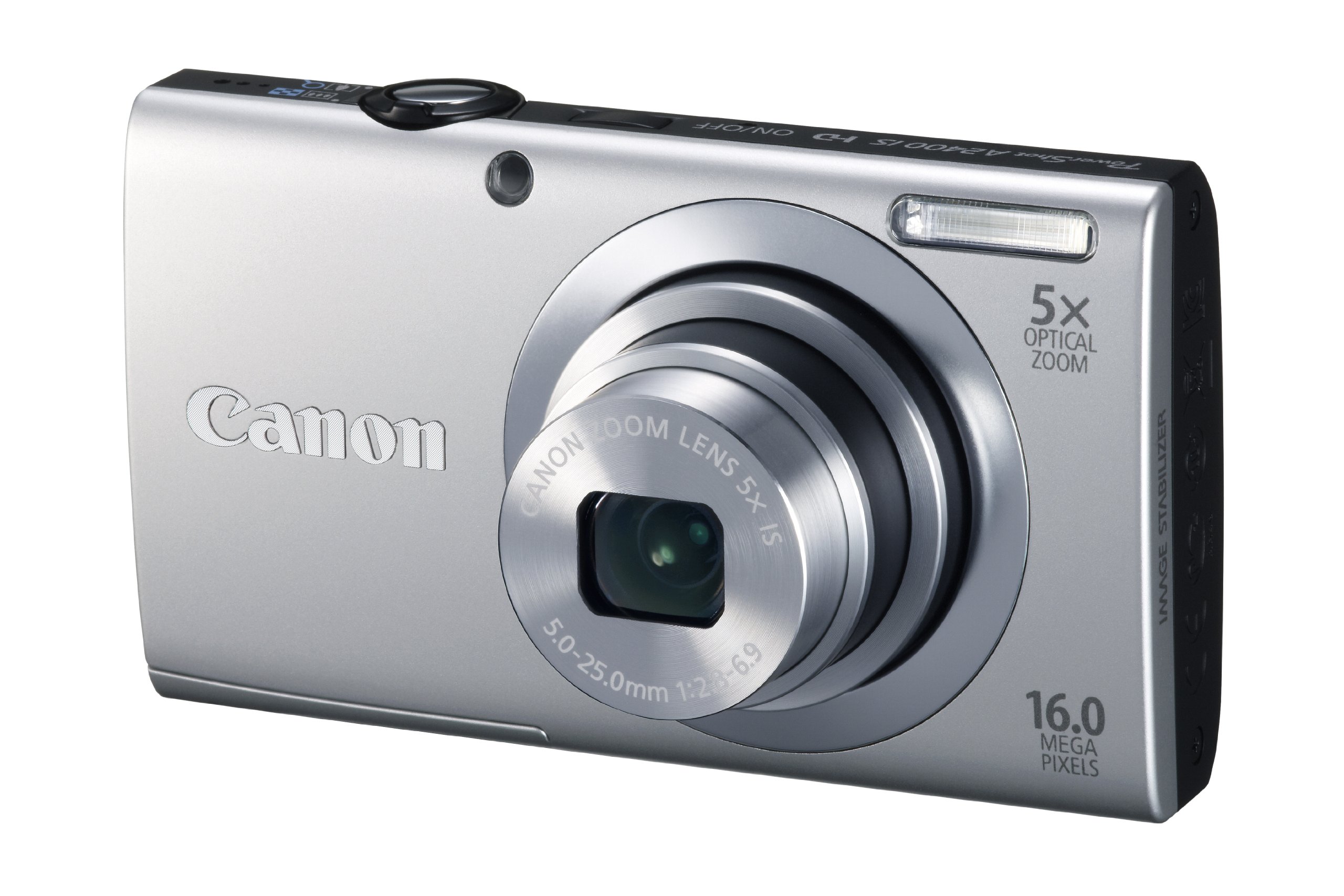 【美品】 キヤノン　Canon PowerShot A2400 IS シルバー Canon PowerShot A2400 IS Digital Camera - Silver (16.0 MP, 5x